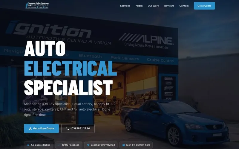 The Ignition ASV website built by Automatrix