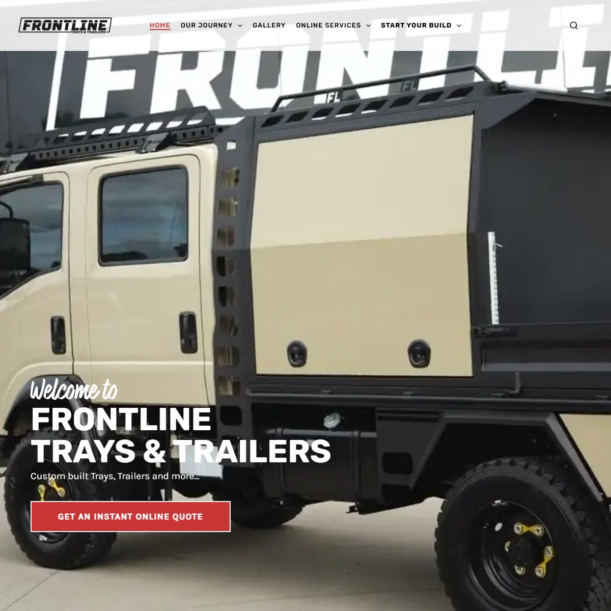 Frontline Trays website by Automatrix